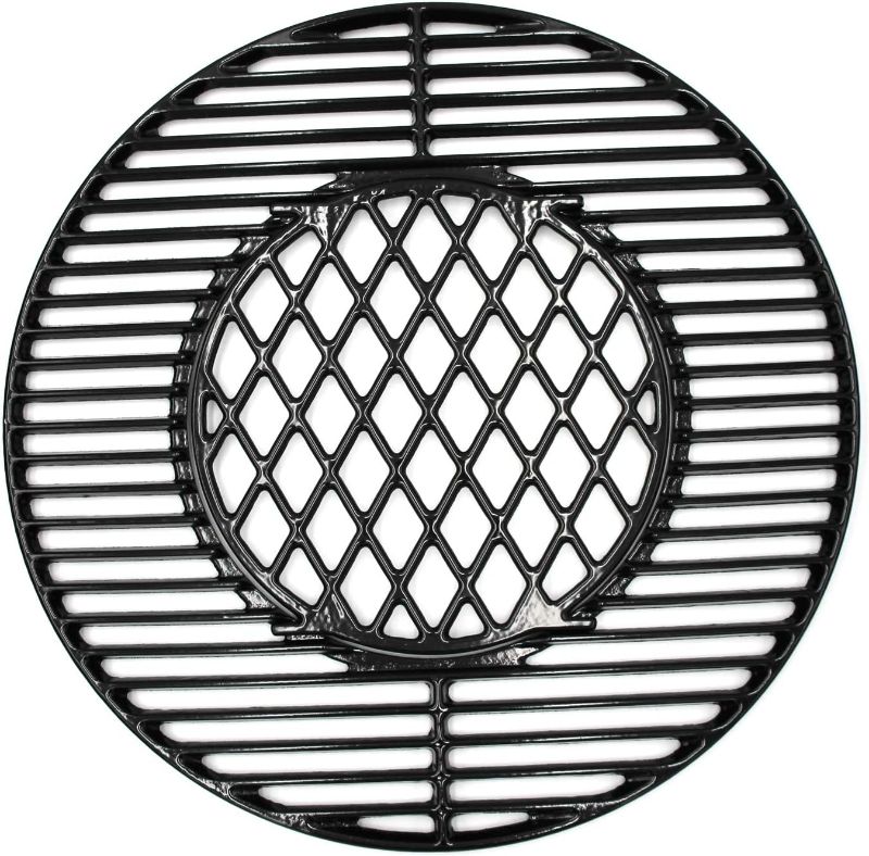 Photo 1 of  21.5 Inch Non-Stick Polished Porcelain Coated Grill Grates for Weber Original Kettle Premium 22 Inch Charcoal Grill, 22" Weber Performer Premium, Deluxe Charcoal Grill, 22'' Smokers