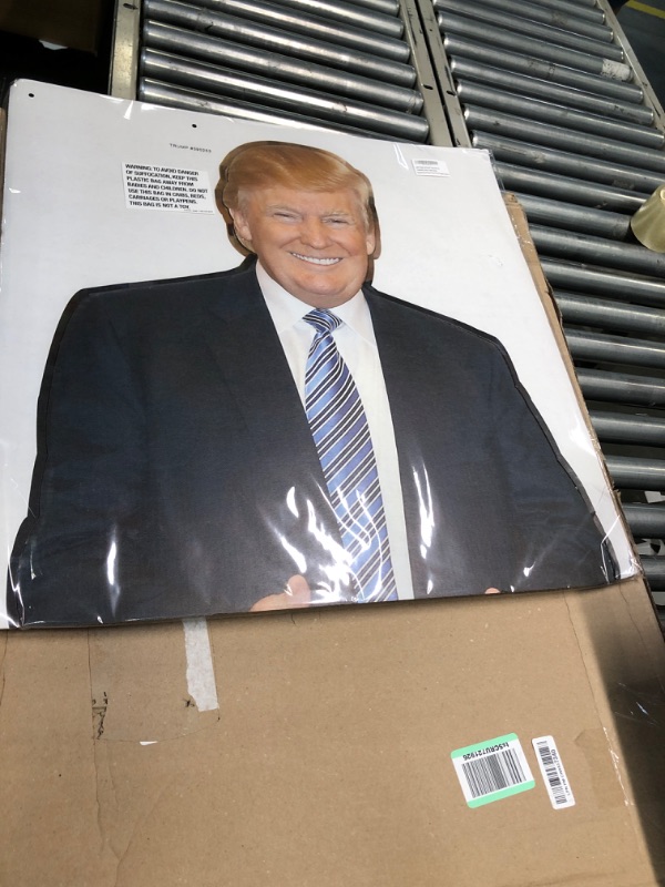 Photo 3 of aahs!! Engraving Donald Trump Stand Up | Cardboard Cutout | 6 feet Life Size Standee Picture Poster Photo Print of President | Blue Tie