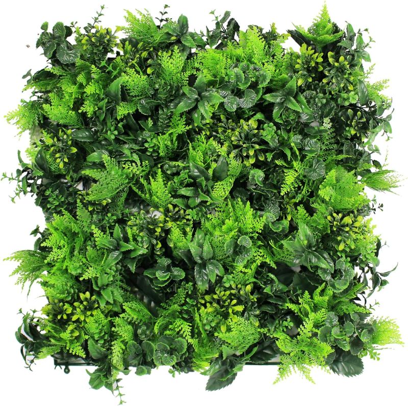 Photo 1 of **USED** ULAND Artificial Topiary Hedges Panels, Plastic Faux Shrubs Fence Mat, Greenery Wall Backdrop Decor, Pack of 6pcs 20"x20" Garden Privacy Screen Fence,