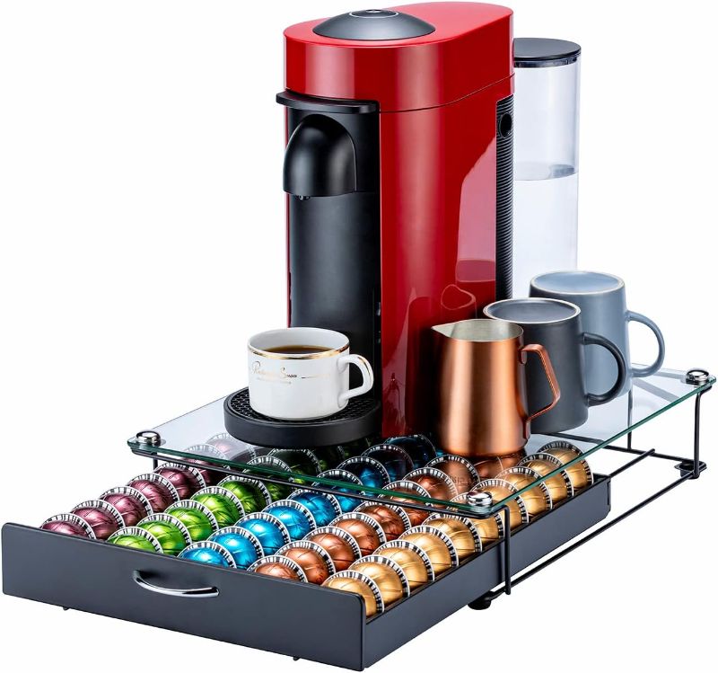 Photo 1 of  Pod Holder Coffee Pod Organizer for Nespresso Pod Storage Glass Top
***Stock photo shows a similar item, not exact*** 