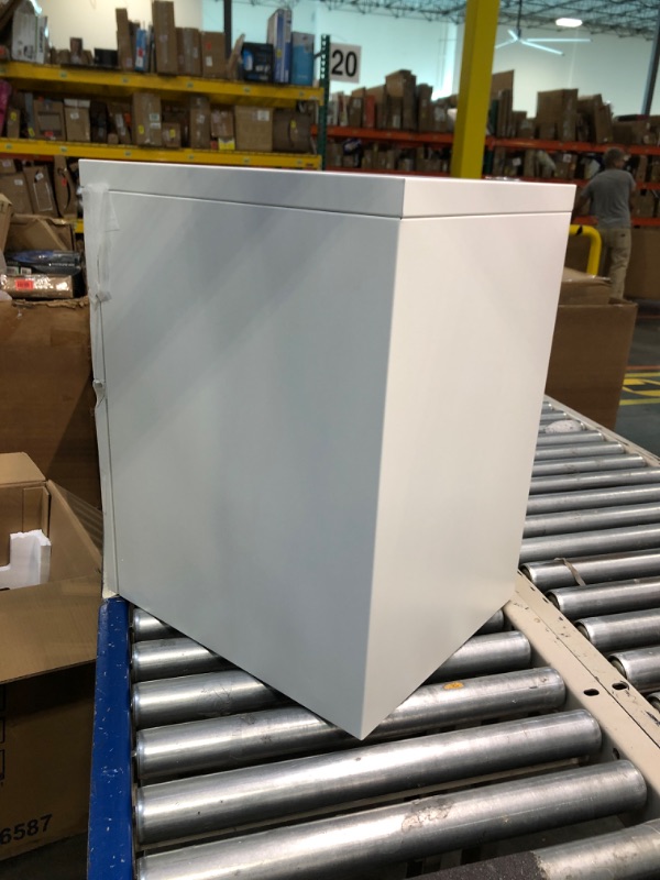 Photo 1 of DEVAISE 3 Drawer Mobile File Cabinet Under Desk Office, Fully Assembled Except Casters, Letter/Legal Size, White White 14.6"W x 17.1"D x 23.6"H