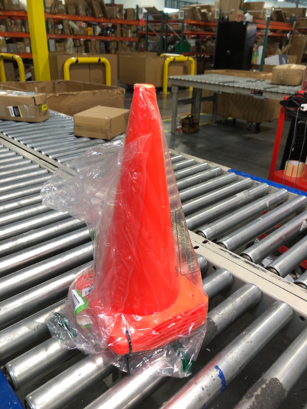 Photo 2 of [7 Pack] Traffic Safety Cones, 15 Inch Orange Parking Cones Training Cones, Plastic Cones for Indoor/Outdoor Activity & Festive Events
