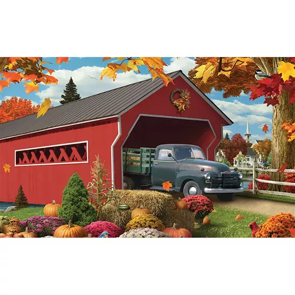 Photo 1 of **USED** Briarwood Lane Harvest Bridge Autumn Doormat Pickup Truck Indoor Outdoor 18"x30"