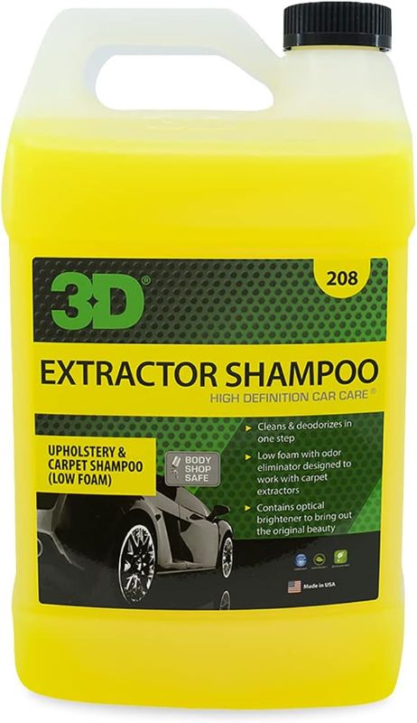 Photo 1 of 3D Extractor Carpet Cleaner Shampoo for Machine Use - Upholstery Cleaner, Stain Remover & Odor Eliminator - Low Foam, No Residue Formula 1 Gallon
