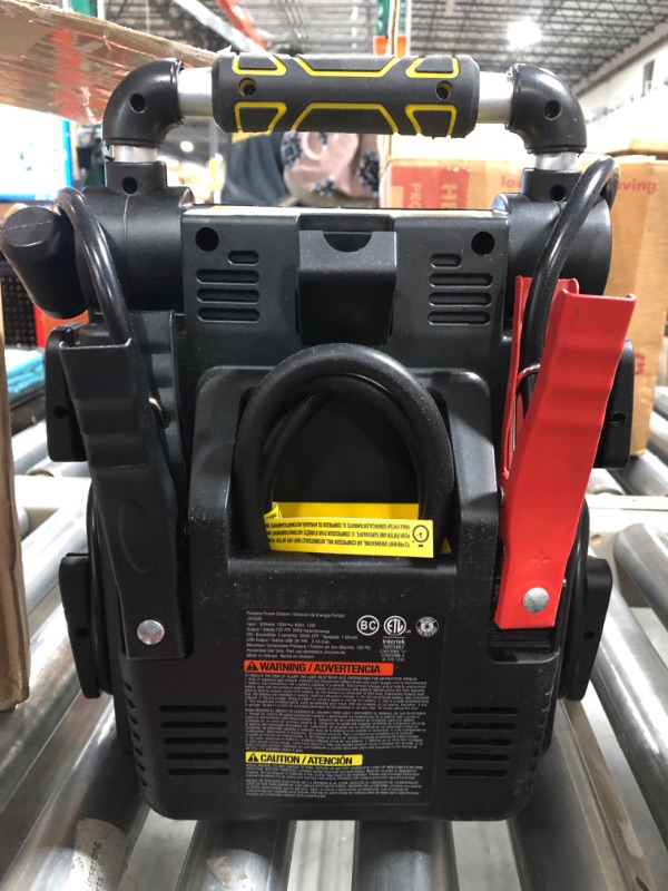 Photo 3 of STANLEY J7C09D Digital Portable Power Station Jump Starter: 1200 Instant Amps, 120 PSI Air Compressor, 3.1A USB Ports, Battery Clamps****1200 AMP MODEL!