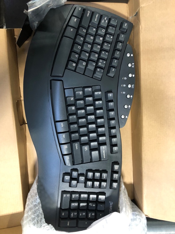 Photo 3 of Perixx Periboard-612B Wireless Ergonomic Split Keyboard with Dual Mode 2.4G and Bluetooth Feature, Compatible with Windows 10 and Mac OS X System, Black, US English Layout