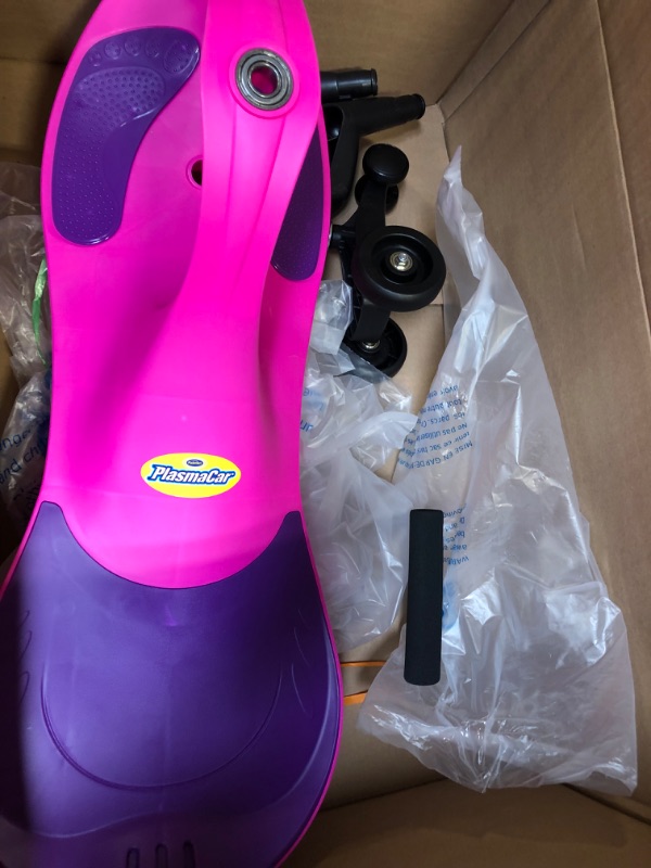 Photo 4 of *** NEEDS NEW STERING WHEEL** The Original PlasmaCar by PlaSmart - Pink | Purple - Ride On for Ages 3 Years and Up - No Batteries, Gears or Pedals - Twist, Turn, Wiggle for Endless Outdoor Fun- Sit Down Kids Riding Push Around Toy