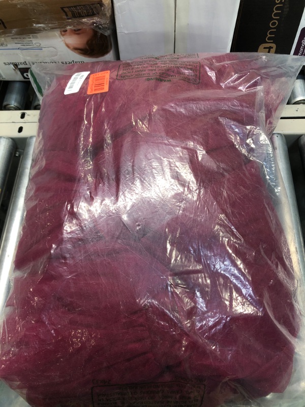 Photo 2 of 5860 Wide Burgundy Power Mesh Fabric 90 Nylon, 10 Spandex Sold by The Yard, 60 Inches