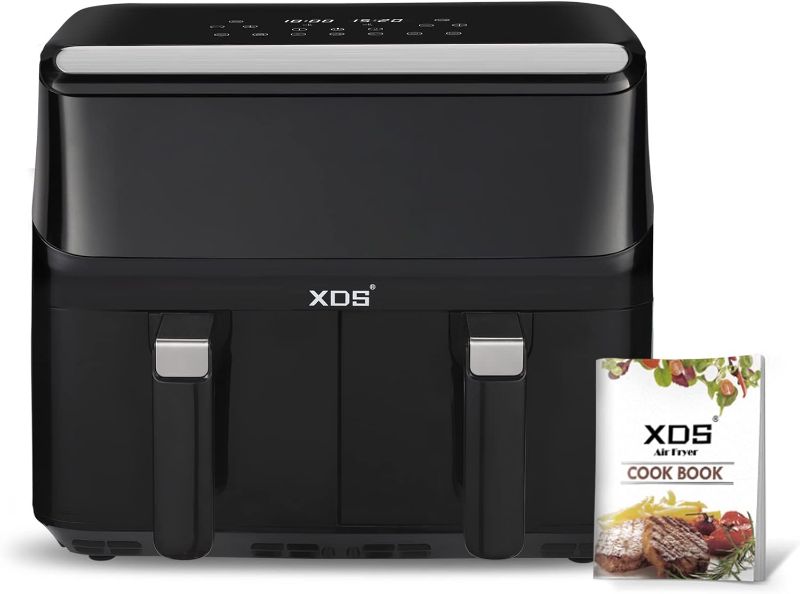 Photo 1 of 
XDS 8-quart Dual Basket Air Fryer with Visible Cooking Windows, 6-in-1 Air Cooker for Roast, Bake, Dehydrate, Reheat & more, 2 Independent Frying..