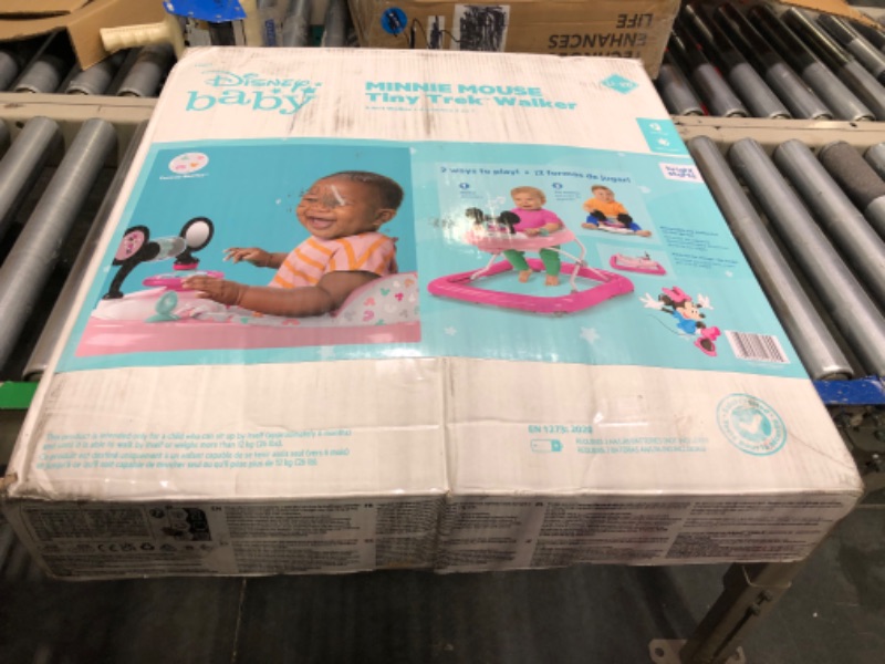 Photo 2 of Disney Baby Minnie Mouse 2-in-1 Forever Besties Baby Walker - Easy Fold Frame and Removable Toy Station, Age 6 Months+ Minnie Forever Besties