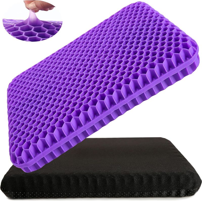 Photo 1 of 
Extra thicken gel Seat Cushion for Long Sitting, Back, Sciatica, Tailbone Pain Relief Cushion, Use for The Car, Office, Wheelchair.(16.5×14.5×1.8inch)
