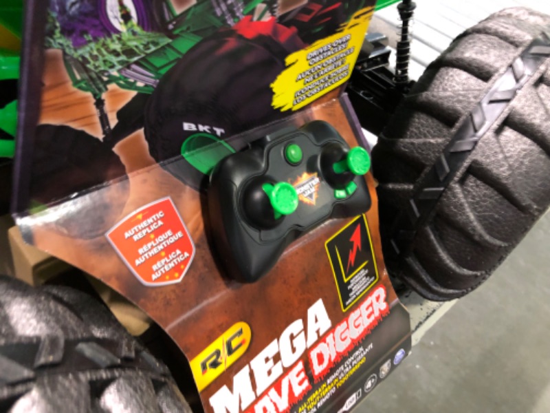 Photo 5 of Monster Jam, Official Mega Grave Digger All-Terrain Remote Control Monster Truck, Over 2 Ft. Tall, 1:6 Scale, Kids Toys for Boys and Girls Ages 4-6+