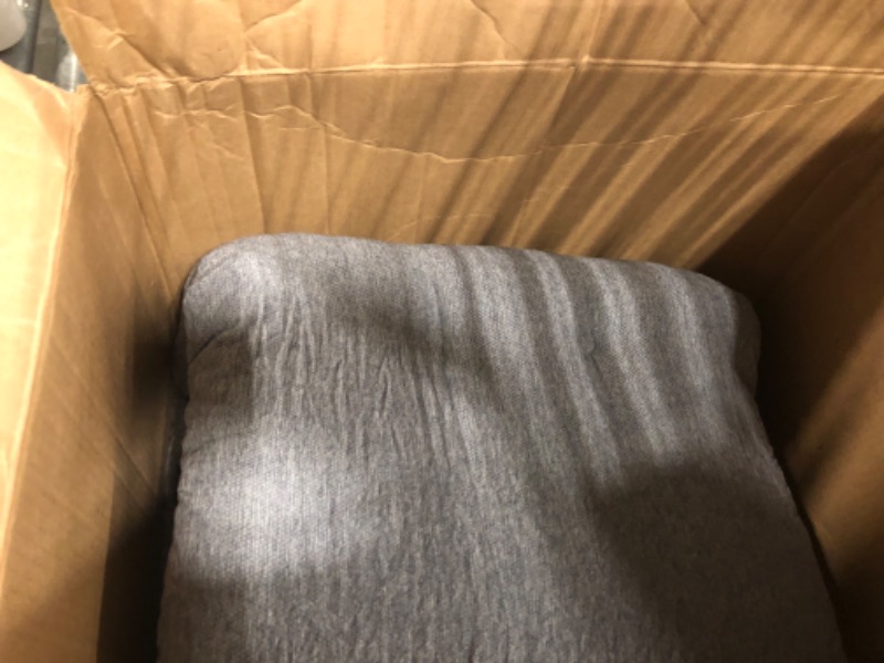 Photo 1 of ROFIEJOX Bench Cushion 36 inch - Polyester Brushed, High-Density Foam, Non-Slip Bottom, Soft Durable Tufted Cushions, Indoor/Outdoor Long Seat Furniture for Window Garden, (36x14x4) Grey Grey 36x14x4 Inch