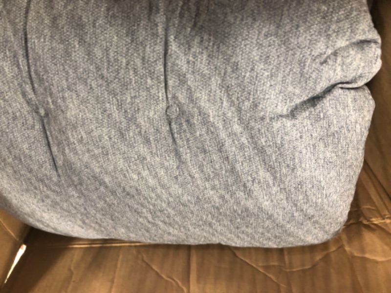 Photo 1 of ROFIEJOX Bench Cushion 36 inch - Polyester Brushed, High-Density Foam, Non-Slip Bottom, Soft Durable Tufted Cushions, Indoor/Outdoor Long Seat Furniture for Window Garden, (36x14x4) Grey Grey 36x14x4 Inch