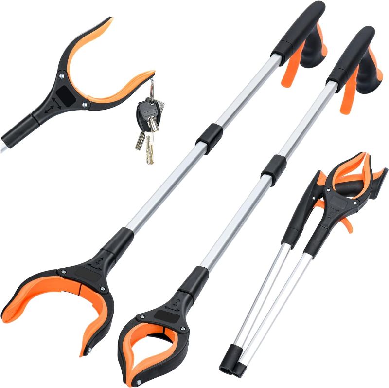 Photo 1 of 2 Pack 32 inch GrabRunner FDA Registered Reacher Grabber Tool with Strong Magnetic and Swivel Head 