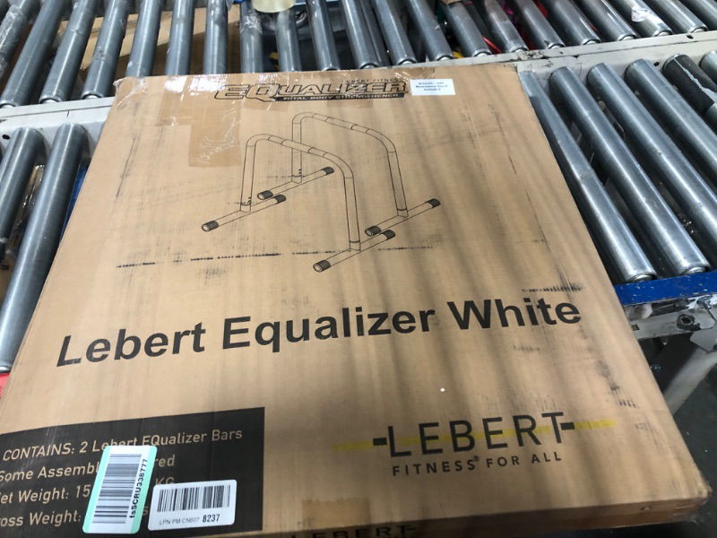 Photo 1 of Lebert Fitness EQualizers Original Dip Bars | Total Body Pull Up Bar | Exercise Equipment Dip Station | Resistance Band | Workout Videos | Calisthenics (WHITE)
