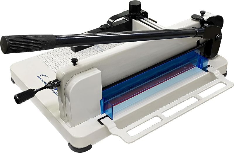 Photo 1 of HFS (R) Heavy Duty Guillotine Paper Cutter 400 Sheet Capacity | Solid Steel Construction (A4-12'' Paper Cutter)