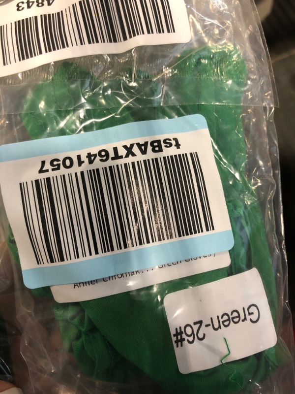 Photo 1 of Aniler Chromakey Gloves Green Chroma Key Mask Hood Invisible Effects Background Chroma Keying Green Gloves Mask for Green Screen Photography Photo Video (10" Green Gloves)