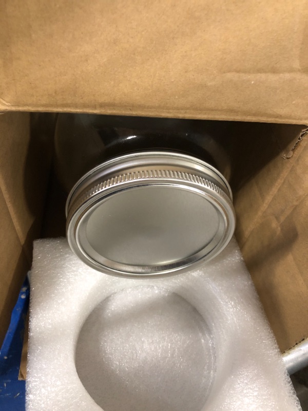 Photo 2 of [1 Count 64 oz. Wide-Mouth Glass Mason Jars with Metal Airtight Lids and Bands 2 Quart Large For Preserving, & Meal Prep