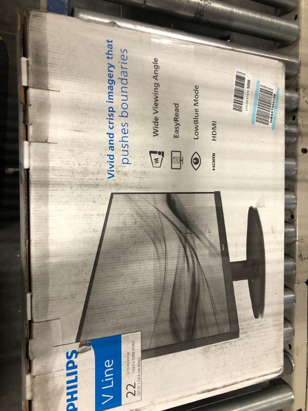 Photo 1 of PHILIPS Computer Monitors 22 inch Class Thin Full HD (1920 x 1080) 75Hz Monitor, VESA, HDMI & VGA Port, 4 Year Advance Replacement Warranty, 221V8LN 22" Class Full HD | VA | 75Hz