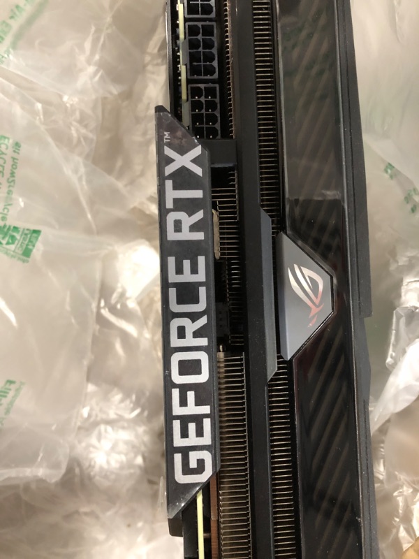 Photo 3 of ASUS ROG Strix NVIDIA GeForce RTX 3080 OC Edition Gaming Graphics Card (PCIe 4.0, 12GB GDDR6X, LHR, HDMI 2.1, DisplayPort 1.4a, Axial-tech Fan Design, 2.9-Slot, Super Alloy Power II, GPU Tweak II) Graphic Card