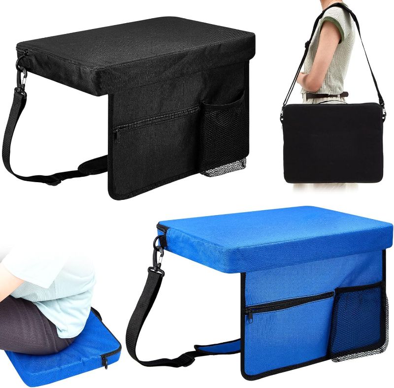 Photo 1 of 
Hosuly Portable Stadium Seat Without Back Stadium Seats for Bleachers Lightweight Bleacher Seat Cushion with Shoulder Strap