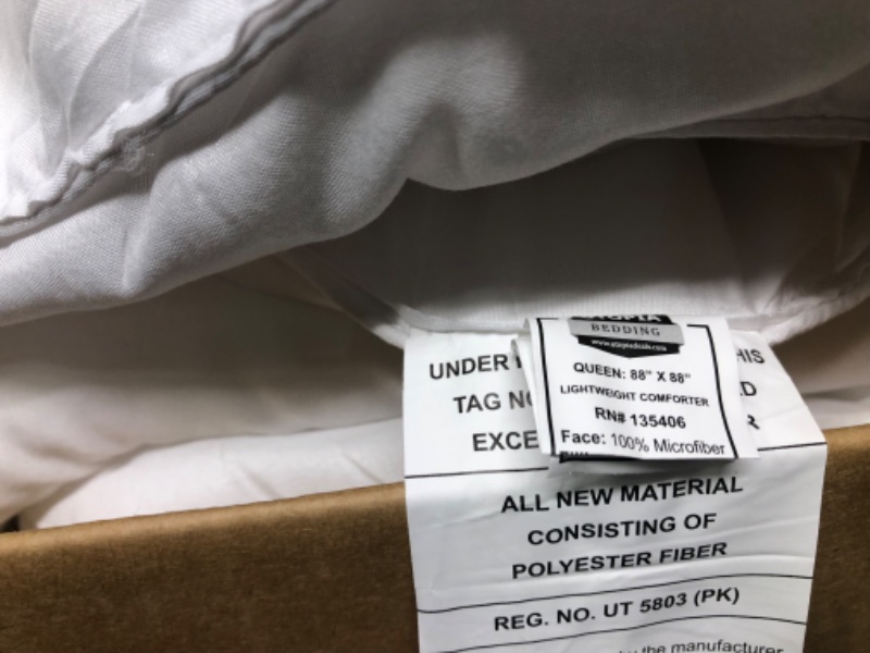Photo 4 of 
Utopia Bedding Comforter - All Season Comforters Queen Size - Plush Siliconized Fiberfill - White Bed Comforter - Box Stitched