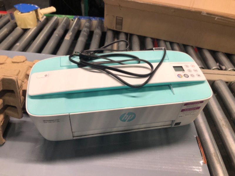 Photo 1 of HP DeskJet 3755 Compact All-in-One Wireless Printer (J9V92A) & 65XL Black High-Yield Ink Cartridge | N9K04AN & 65 Black/Tri-Color Ink Cartridges (2-Pack) | T0A36AN Seagrass Printer + Black Ink + Black/Tri-color Ink