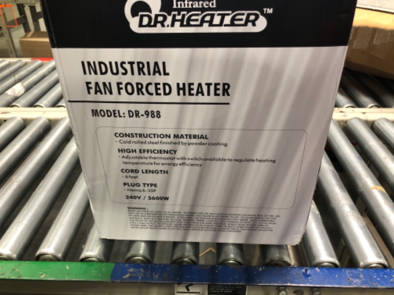 Photo 1 of 
Dr Infrared Heater DR-988A Garage Shop 208/240-Volt, 4800/5600-Watt Heater with 6-30R Plug