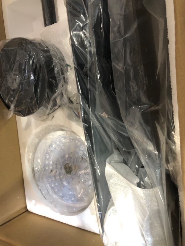 Photo 1 of VONLUCE Modern Smart Ceiling Fan with Light and Remote Compatible with Alexa Google Voice App Control, 52" Semi Flush Mount Indoor & Outdoor 6 Speed Reversible & Dimmable LED Lighting Fixture, Black