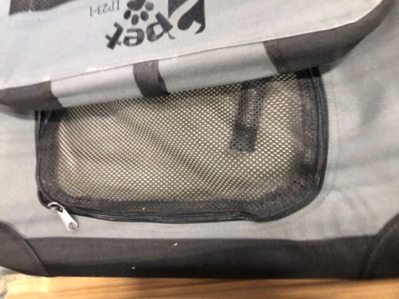 Photo 1 of 2PET Folding Soft Dog Crate for Indoor, Travel, Training for Pets up to 15 lbs Small 20 Inches Beige Large 28in Grizzle Grey