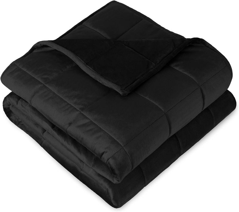 Photo 1 of 
Bare Home Weighted Blanket King Size 25lb (80" x 87") for Adults - Minky Fleece - Premium Heavy Blanket Nontoxic Glass Beads (Black, 80"x87")