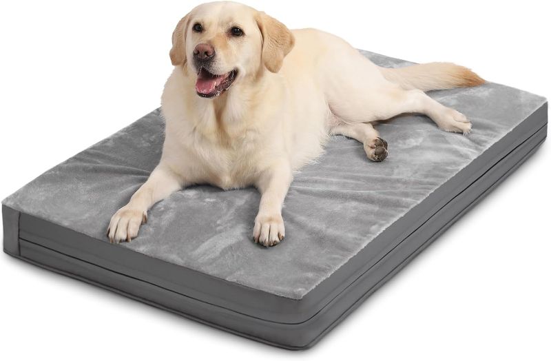 Photo 1 of 
Vonabem Orthopedic Dog Beds for Extra Large Dogs, Washable Waterproof XL Dog Bed with Removable Cover,Egg Crate Foam Pet Bed,Dog Mattress, Kennel Pad 42