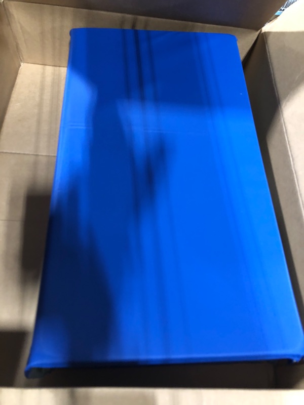 Photo 1 of **USED** ECR4Kids Everyday Folding Rest Mat, 4-Section, 1in, Classroom Furniture, Blue/Grey 1" Thick 1-Single