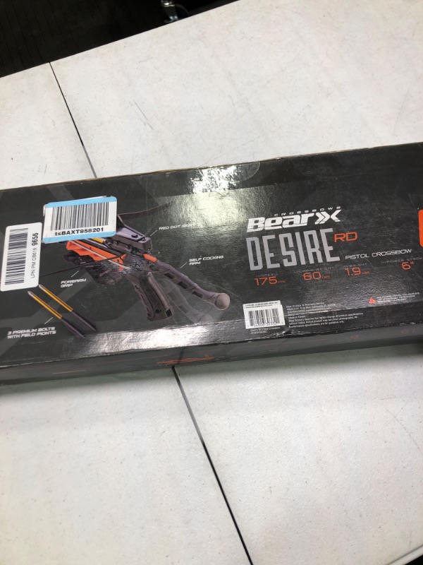 Photo 2 of Bear X Desire RD Self-Cocking Crossbow with Red Dot Sight 3 Premium Bolts, Black, One Size