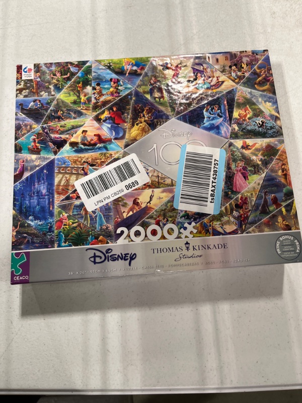 Photo 2 of Ceaco - Thomas Kinkade - Disney - 100th Collage - 2000 Piece Jigsaw Puzzle