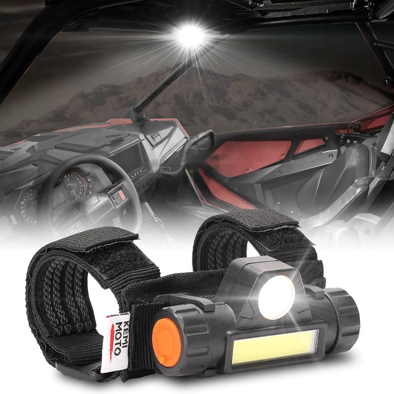Photo 1 of **New Open**KEMIMOTO UTV Dome Light Universal Removable Roll Bar Mount LED Light Compatible with Polaris RZR Can Am Kawasaki KUBOTA RTV Golf Cart Work for 1.5-2.0" Roll Bar Cage Interior Lights,1 Pack