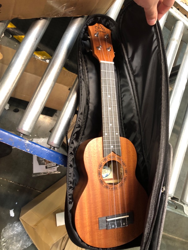 Photo 3 of *New Open/Partial Set**AODSK AUS-P08, Beginning Ukulele 21 inch Sapele, Professional Acoustic Ukelele Kit for Kids Students Starter with Free Gig Bag, Strap, Nylon String, Picks, Clip-on Tuner (Soprano)