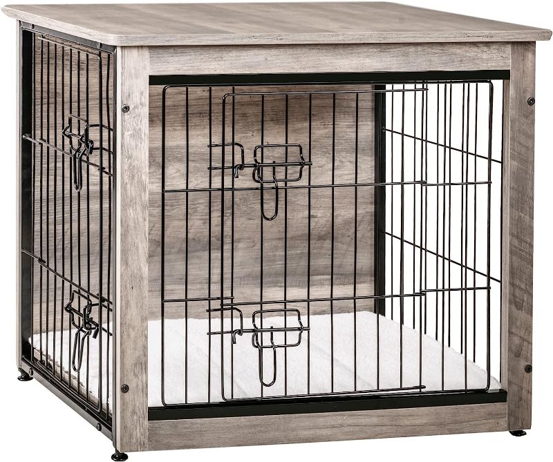 Photo 1 of **New Open**DWANTON Dog Crate Furniture with Cushion, Wooden Dog Crate with Double Doors, Dog Furniture, Dog Kennel Indoor for Small/Medium/Large Dog?End Table, Small, 27.2" L, Greige
Visit the Dwanton Store

