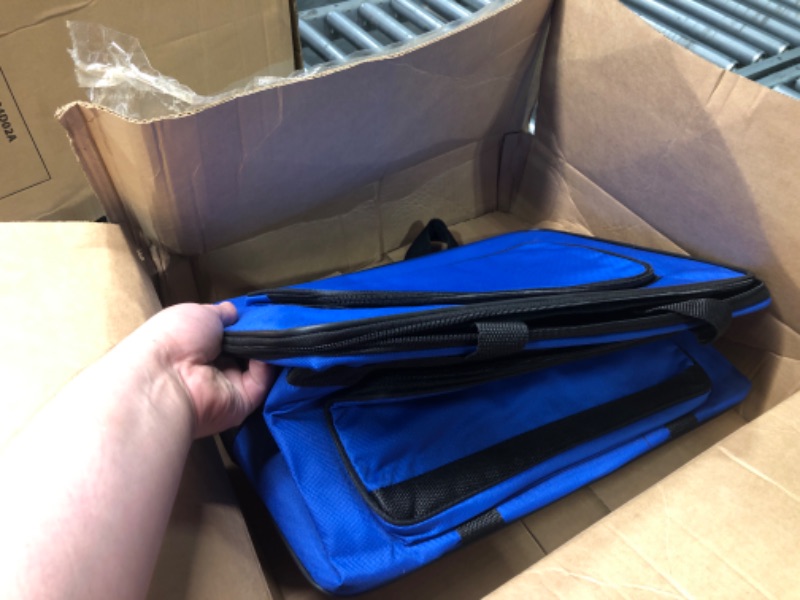 Photo 3 of **New Open**Art Supplies Organizer Bag Art Craft Tool Storage Tote Bag Art Supplies Carrying Bag Case Artist Travel Carrier Bag Paint Box Large Capacity?dark blue?18.5x11.8x10.6inch(47x30x27cm) (STMEUBO015)