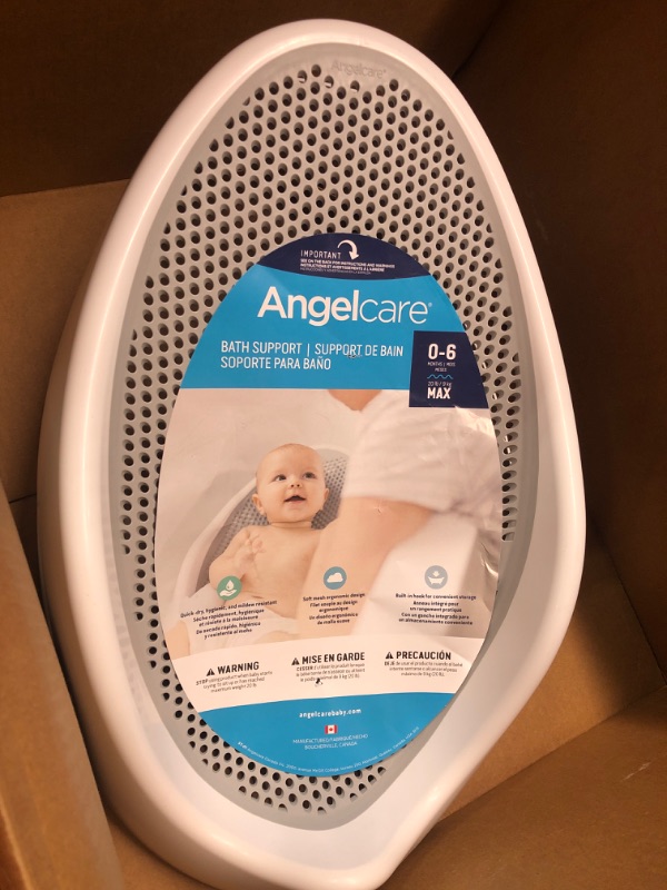 Photo 3 of Angelcare Baby Bath Support (Grey) | Ideal for Babies Less than 6 Months Old Grey 1 Count (Pack of 1)