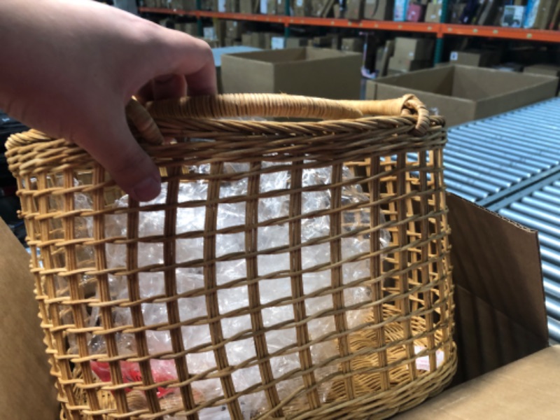 Photo 3 of **new open**Rattan Wicker Baskets for Gifts, Wicker Baskets with Handles, Natural Handwoven Wicker Picnic Baskets , Rattan Storage Baskets for Gardening, Rattan Fruit Basket