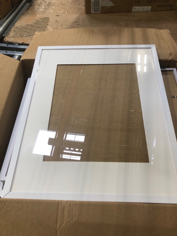 Photo 2 of **USED** upsimples 16x20 Picture Frame, Display Pictures 11x14 with Mat or 16x20 Without Mat, Wall Hanging Poster Frame, White, 1 Pack