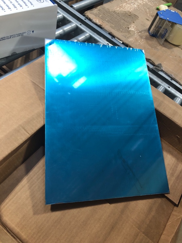 Photo 2 of 5052 H32 Aluminum Sheet Metal 16 x 12 x 1/8 (0.125”) Inch Flat Plain Aluminum Plate Covered with Protective Film, Rectangle 3MM Aluminum Metal Plate for Crafting, Industry 16"x12"x1/8" 1