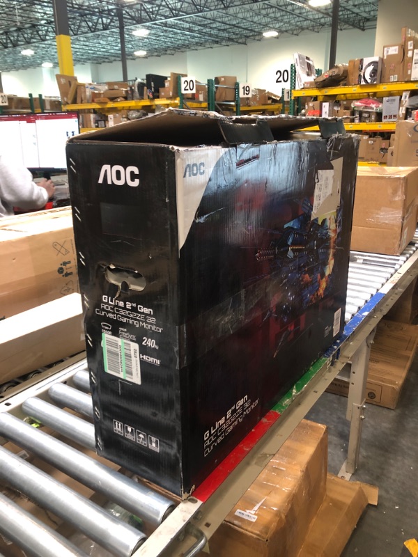 Photo 2 of AOC C32G2ZE 32" Curved Frameless Gaming Monitor, Full HD 1920x1080, VA, 0.5ms 240Hz, AMD FreeSync Premium, DP/HDMI/VGA, VESA, 3-3-1 Re-Spawn Program 32 inch | Full HD 240Hz 0.5ms