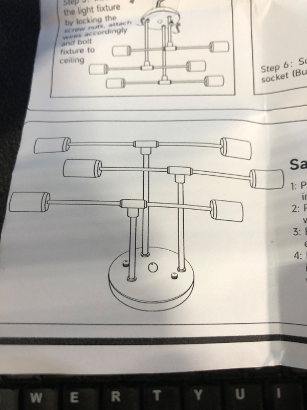 Photo 1 of 6-LIGHT MODERN CHANDELIER