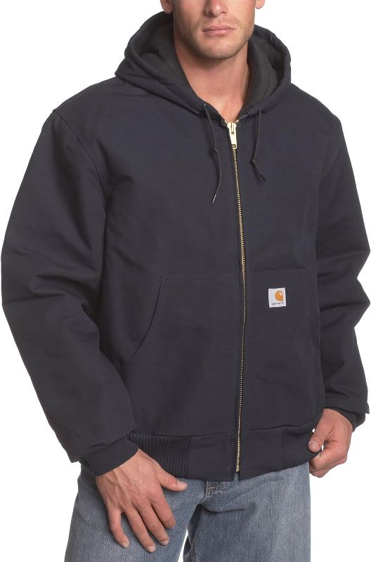 Photo 1 of Carhartt Men's Loose Fit Firm Duck Insulated Flannel-Lined Active Jacket

