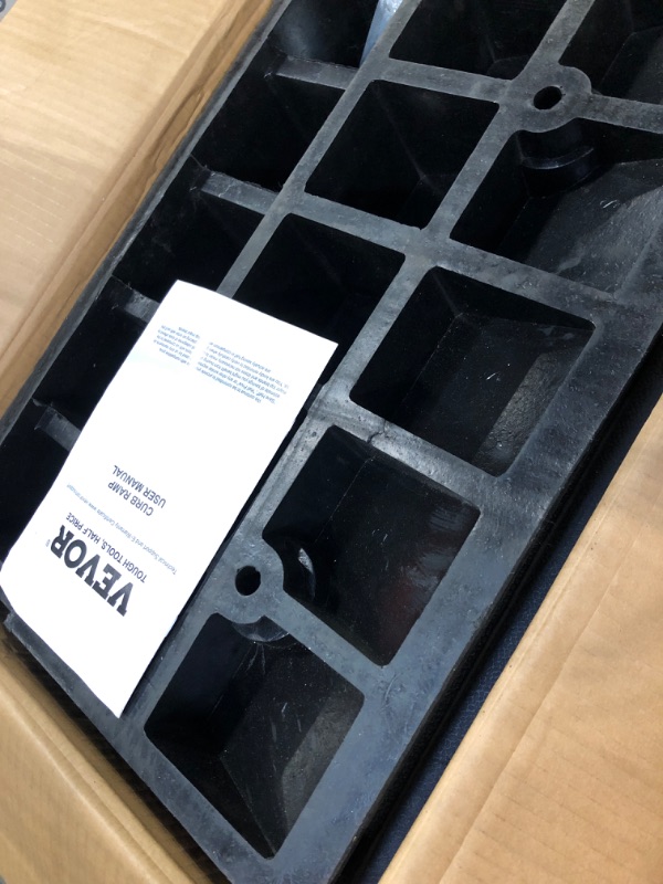 Photo 1 of VEVOR Rubber Curb Ramp, 5" Rise Height 2 Pack, Heavy-Duty 6800 lbs/3 T Capacity Threshold Ramps, 19" L x 13" W Driveway Ramps with Stable Grid Structure for Cars, Wheelchairs, Bikes, Motorcycles 5" H