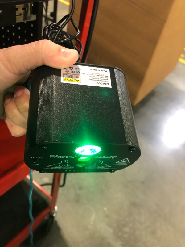 Photo 1 of GdjRttk Party DJ Disco LED Lights, USB Strobe Laser Light, 4000 mAh Battery Projector Voice Activated with Remote Control for Christmas Halloween Decorations Outdoor?Indoor Stage Show Club Dance
