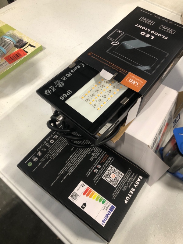 Photo 1 of LED Flood Lights RGB Color Changing 300W Equivalent Outdoor, 30W Bluetooth Smart RGB Floodlight APP Control, IP66 Waterproof, Timing, 2700K&16 Million Colors 23 Modes for Garden Stage Lighting 2 Pack Bluetooth-30w-2pack